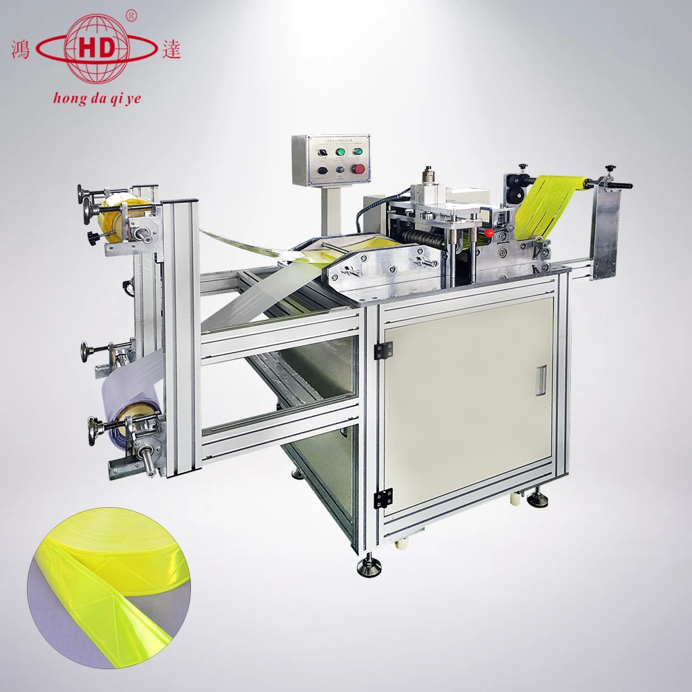 
Ultrasonic Reflective Tape Making Machine,Safety Arm Leg Vinyl Reflective Strip Belt Band Sticker Making Machine 