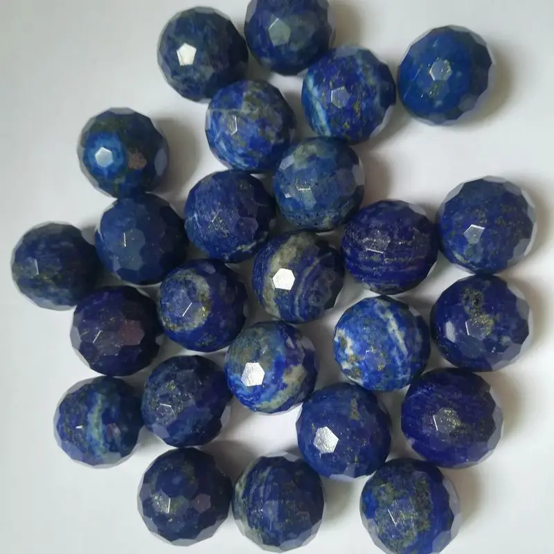 Natural sphere green gold stone faceted ball sandstone