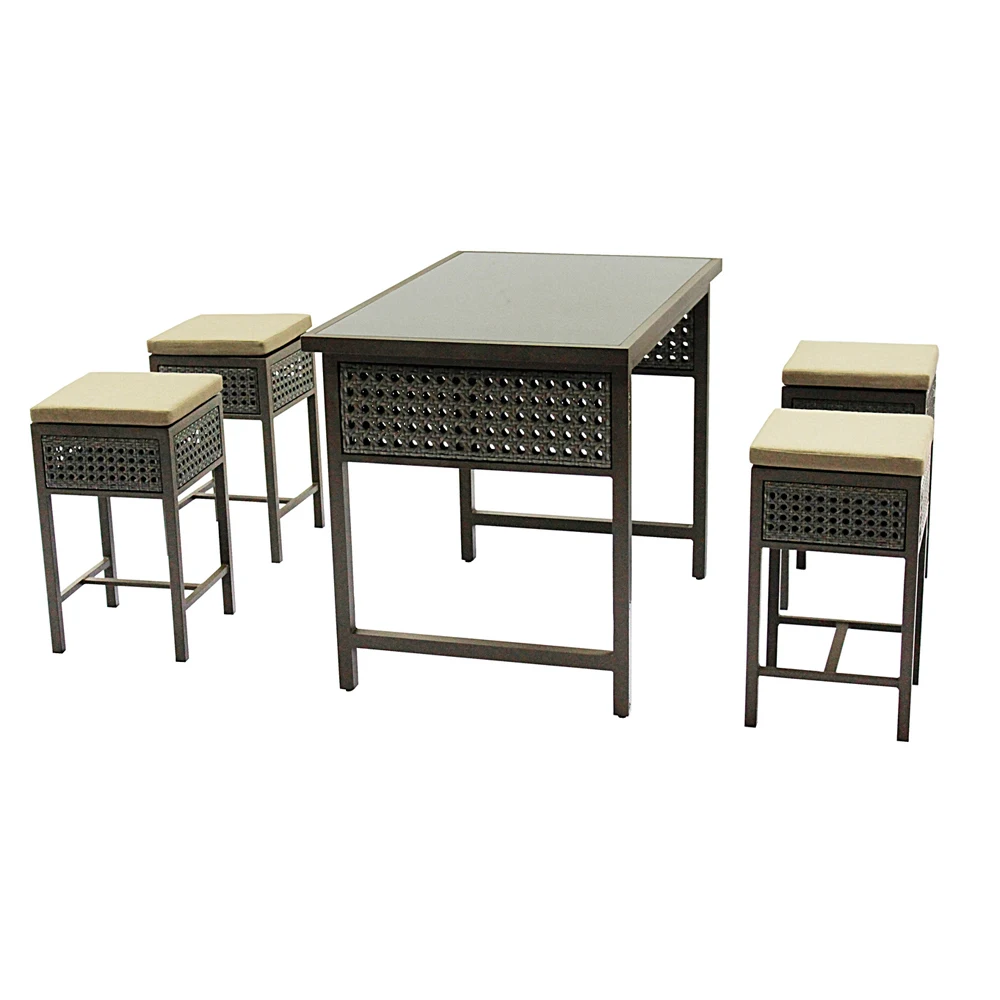 
Customize High Cheap Quality Rattan Wicker Outdoor Commercial Used Modern Bar Stools 