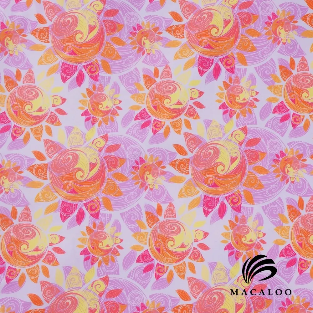 Stretch leggings digital print double brushed poly fabric