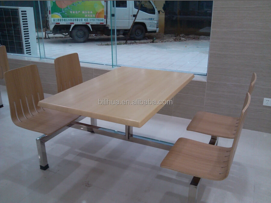 Cafeteria Table  Canteen restaurant furniture  Food Court Table werzalit table top