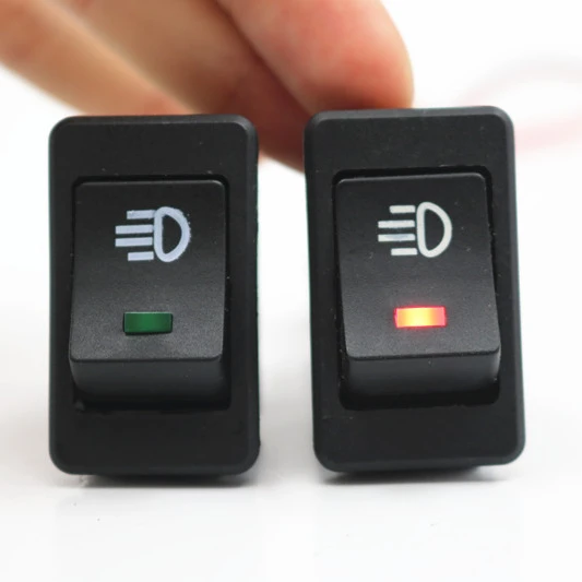 10A 3 pin миниатюрный круглый Кулисный Переключатель питания с подсветкой