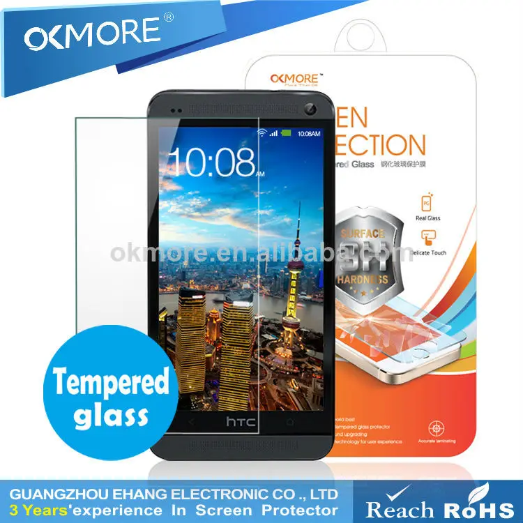 Китай поставщиком закаленное стекло экрана протектор для HTC один