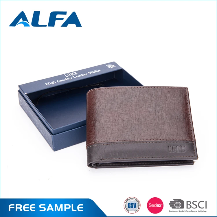 Альфа Лучший Бренд Собственный Логотип Компании Кожаный Бумажник Карточки