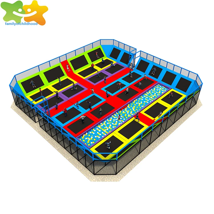 20ft commercial kids indoor jumping big fitness bungee trampoline