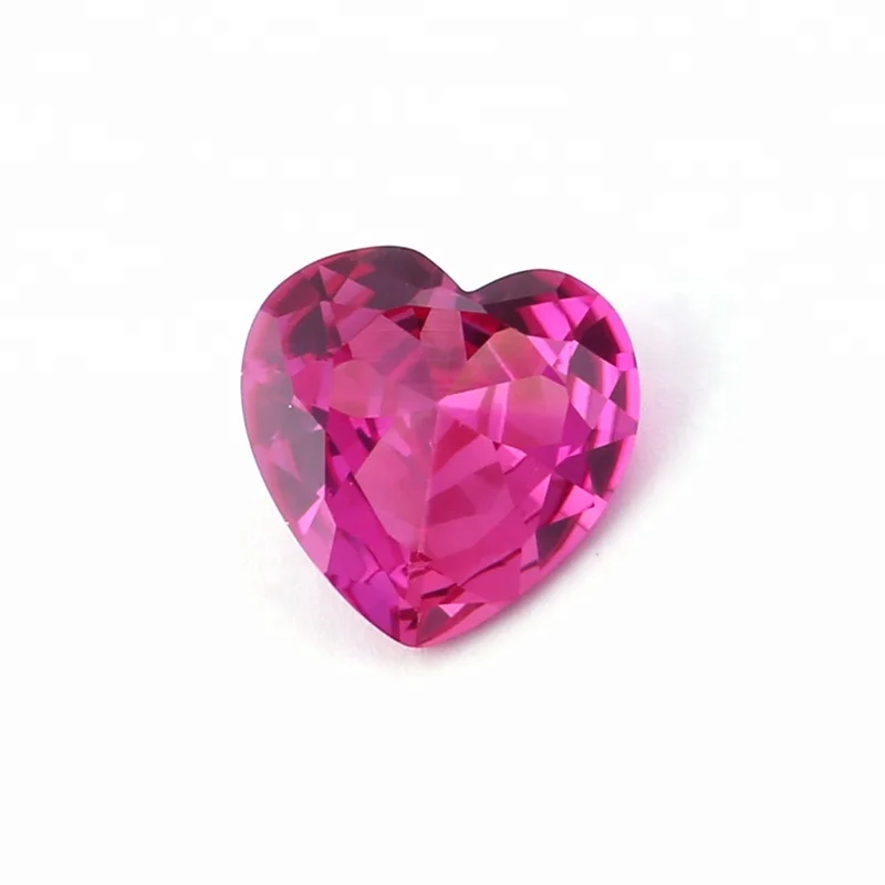 High Quality Heart Shape Ruby Sub Corundum Rough for Jewelry Making