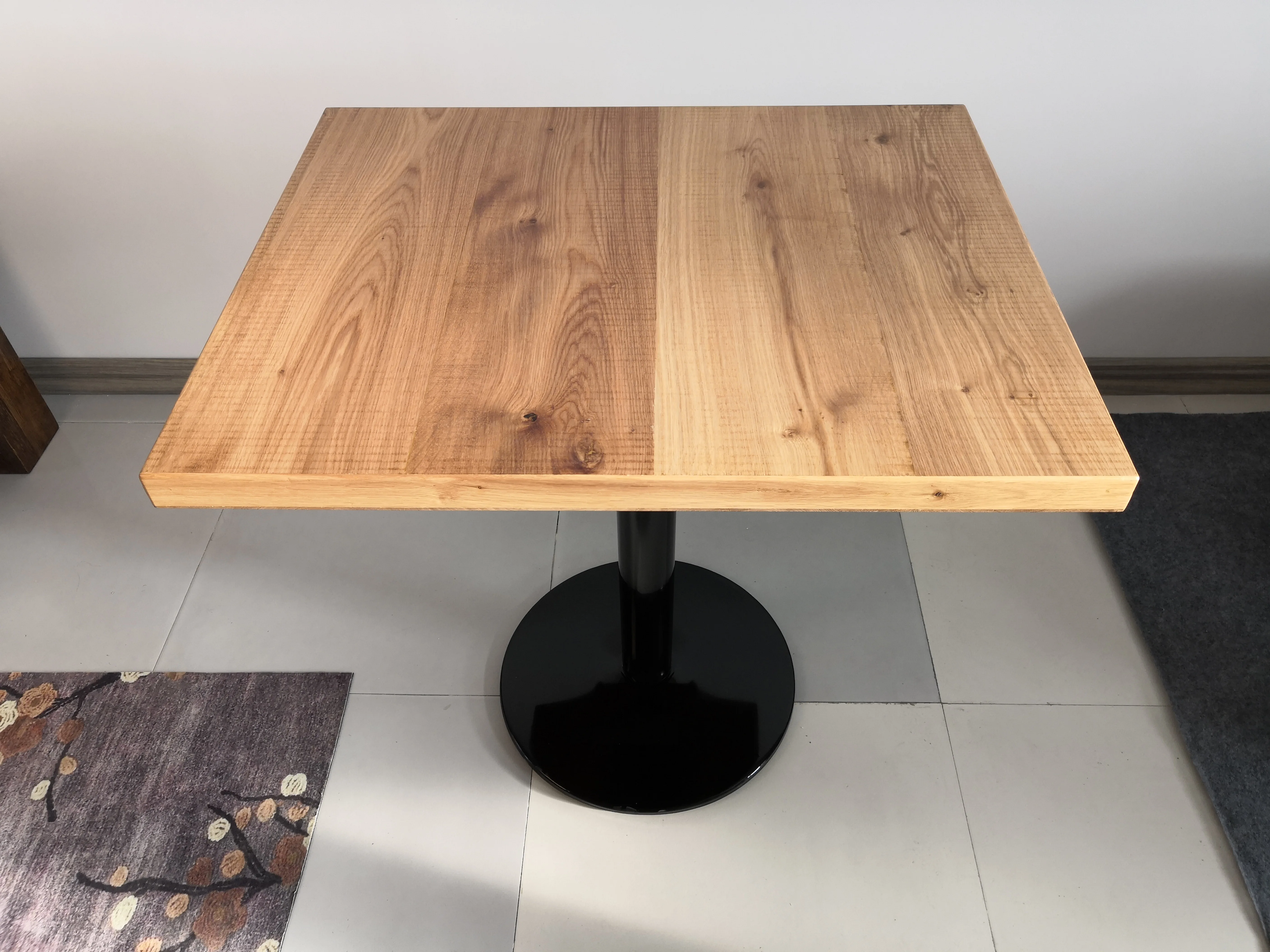 Solid wood restaurant table