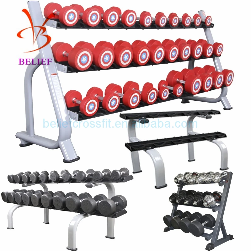 Dumbbell Steel Rack in Gym Fitness Equipment