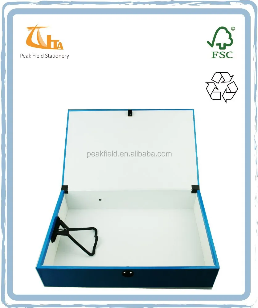 Black Color File Folders with Cardboard Magazine File Boxes