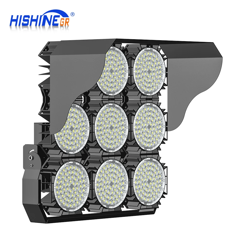 Hishine Wi sun High Mast Light Outdoor Waterproof Football Field Light 1000w Led Projector Lighting IP67 Aluminum Alloy 80 7 Yea