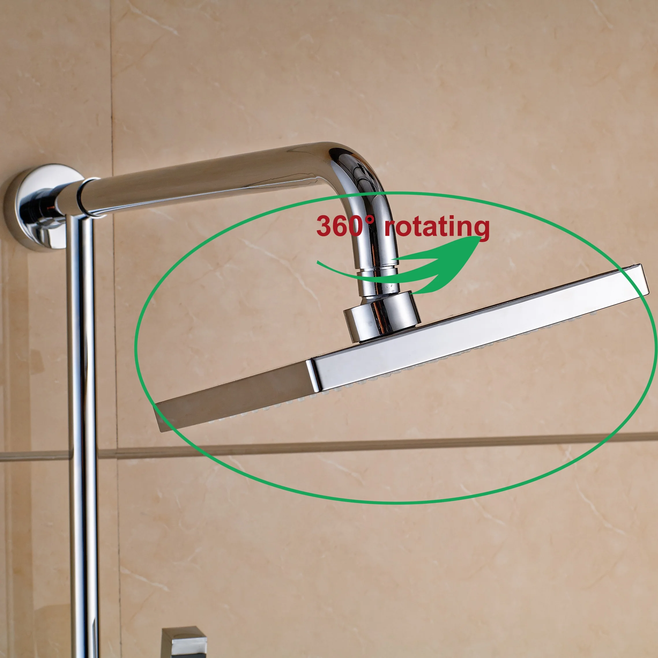 Bathroom Thermostatic 2-Way Mixer Set Bath Shower Faucets