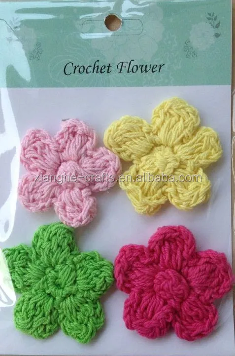 DIY Fabric Crafts Handmade Crochet Flowers for Decoration