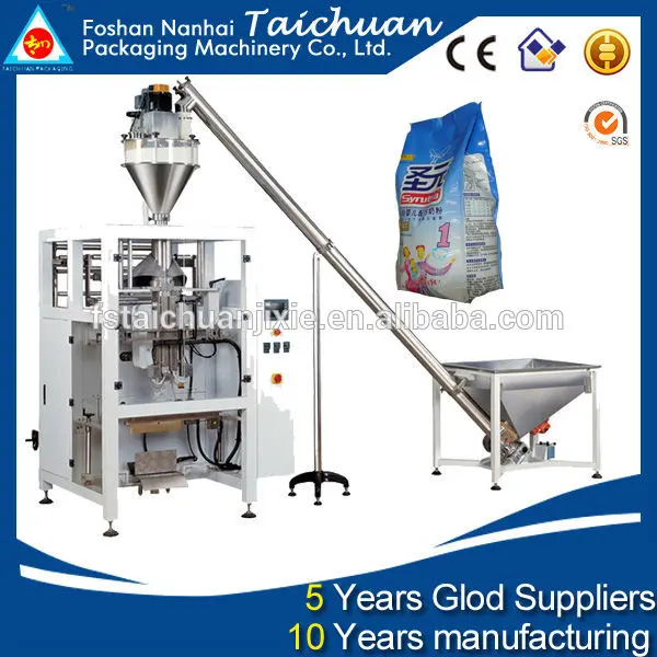 ce approve automatic washing powder packing machine with scew feeding