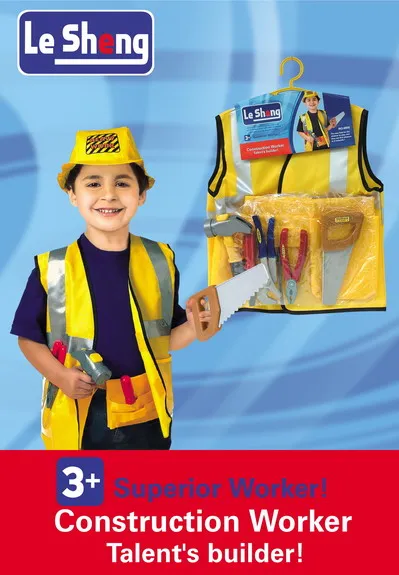 Самый популярный детский инженер реквизит Одежда для выступлений Косплей Костюм инструмент