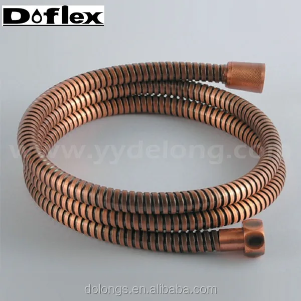 
CL007 brass golden color double lock flexible shower hose 