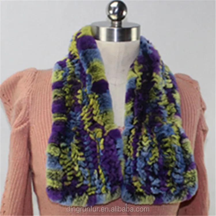 Шарф из натурального меха кролика рекс лучшего качества, вязаный шарф из натурального меха