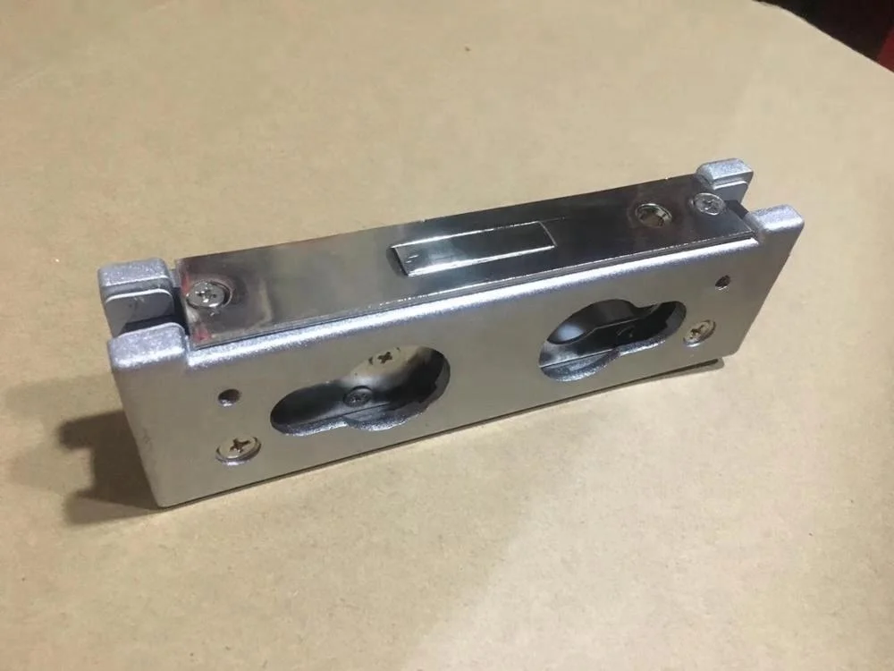 wholesale aluminium zinc glass door lock patch fitting  for frameless glass door floor spring machine china glass hardware