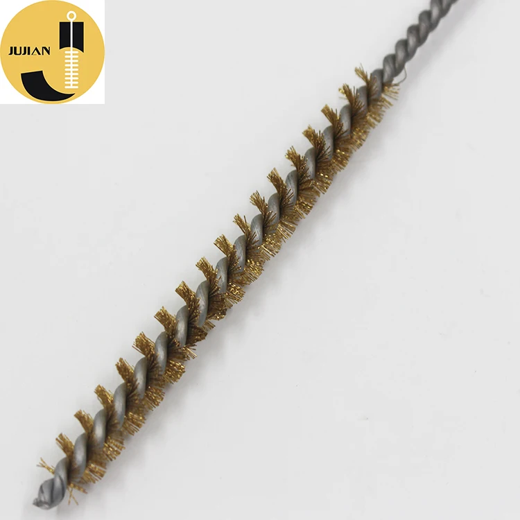 Conveyor Cleaning Roller Deflector Polishing Descaling Round Twisted Copper Brass Wire Brush