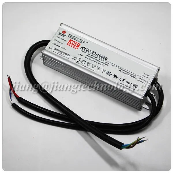 Meanwell HVGC-65-1050B 65W светодиоидная лампа с регулируемой яркостью со светодиодным драйвером постоянного тока 1050mA