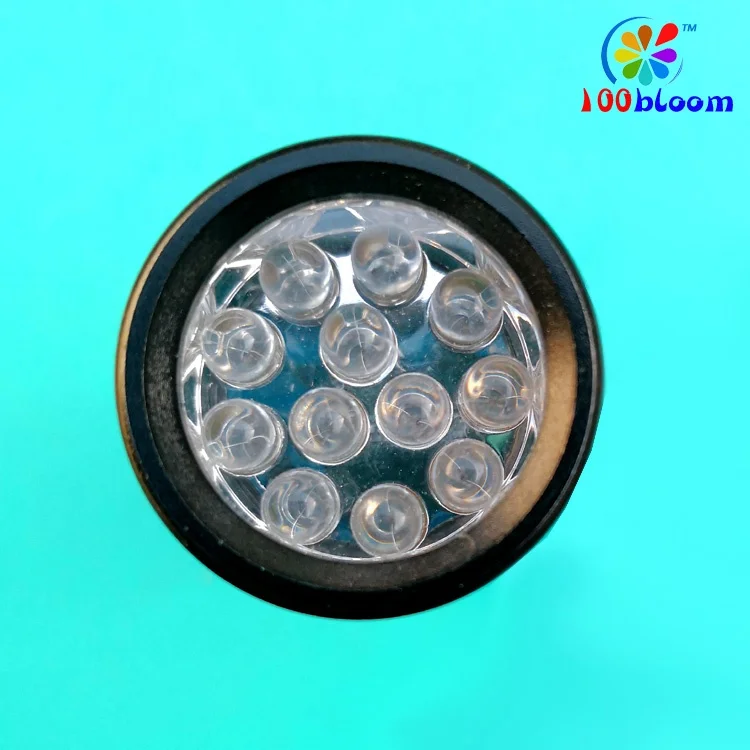 China factory wholesale promotional  12 LED UV flashlight  aluminum torch light