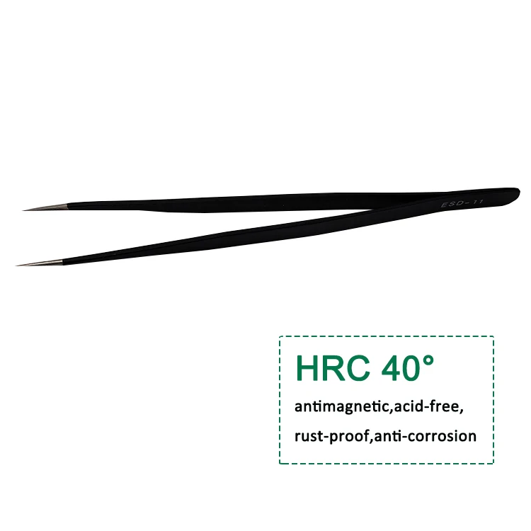 Anti-static ESD Stainless Steel Tweezers Series With High Density Precision Eyelash Extension ESD Tweezers 11