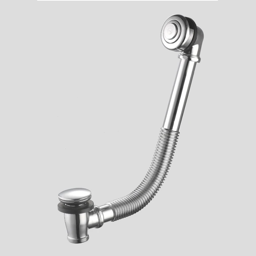 classic exposed overflow and drain for free standing bath chrome finish for antique bathtub