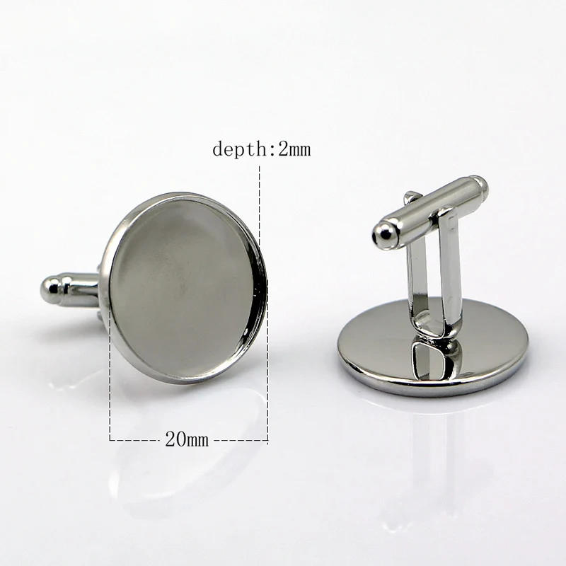 Brass Base Diameter:20mm diy knot cufflinks