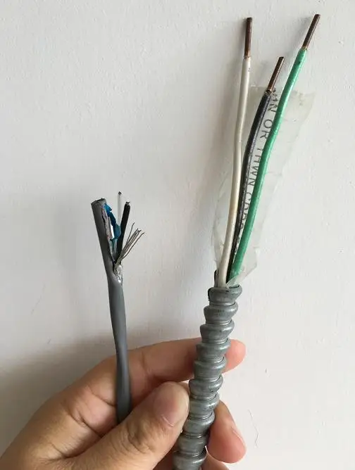 Explosion proof Instrument cable 1pair AWG16 with CORRUGATED METAL ARMOR OF AC90 Galvanized