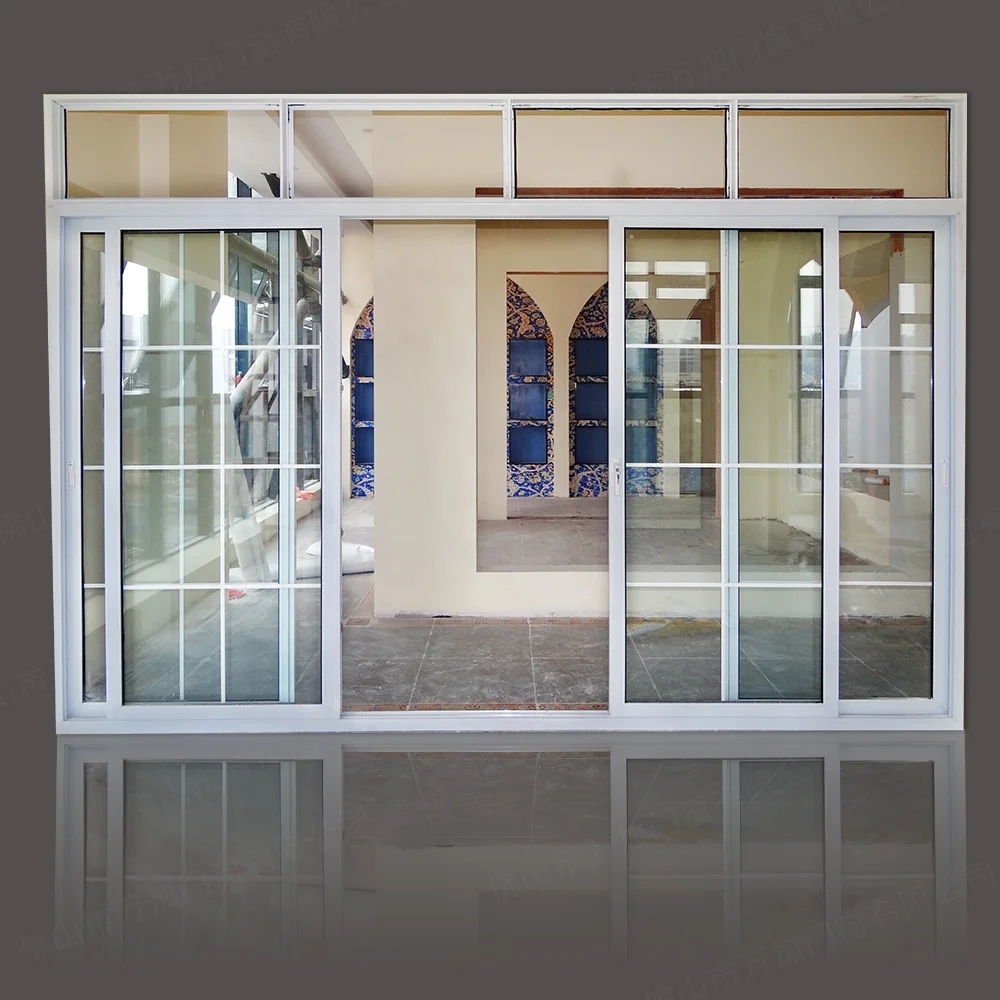WANJIA современный дизайн uPVC раздвижные двери