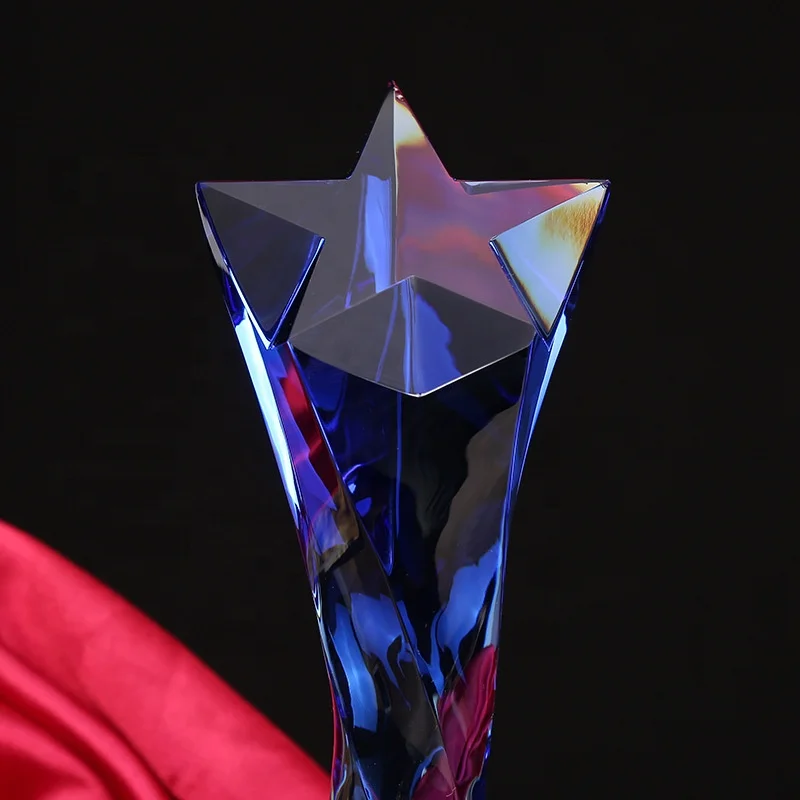  Новый дизайн хрустальный трофей чемпионов кубок на заказ хрустальные медали награды звездный