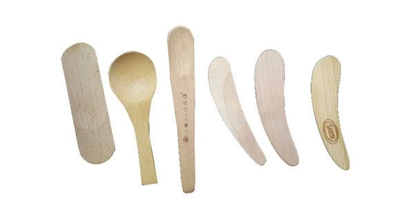 Бамбуковая и деревянная косметическая лопатка для