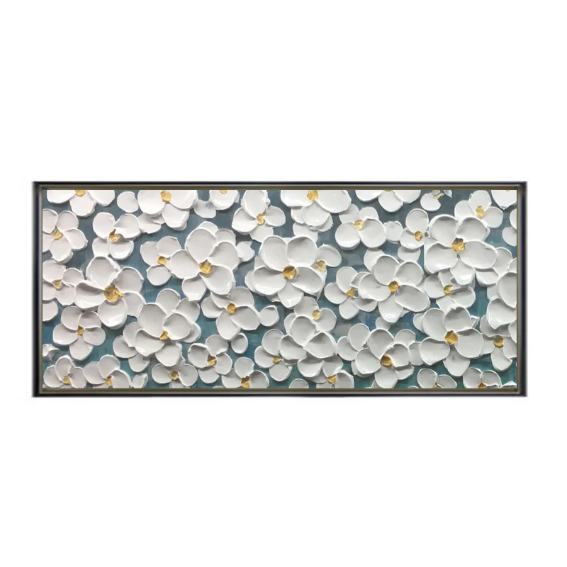 Promotional 3d handmade flower canvas wall art oil painting acrylic paints for painting