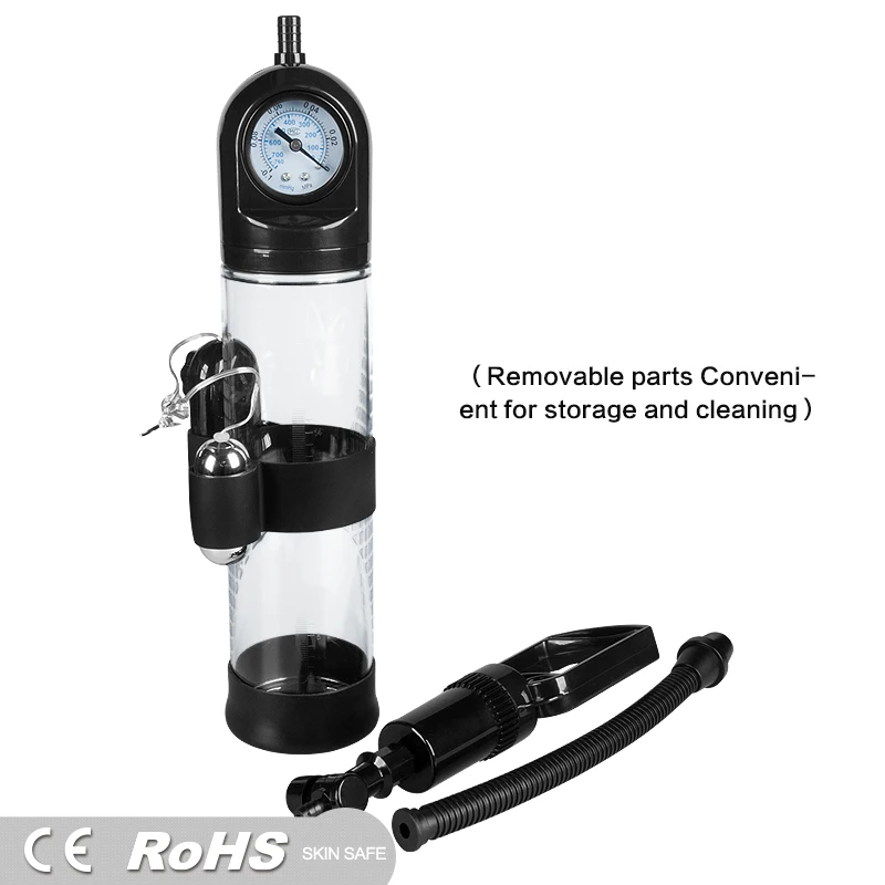 
2021 New Male Penis Enlarger Vacuum Pump With Master Pressure Gauge Cock Enlargement Erection Adult Sex Toys For Men Gay 