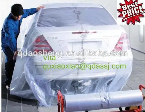 china auto paint supplier china plastic masking film scrap( aosheng- 5mx120m)