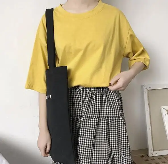 2020 high streetwear women 100%cotton summer plain dyed purple colorful t shirt custom oversize blank t shirts in bulk wholesale