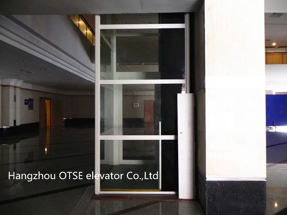 Platform lift screw drive lifts with manual open door