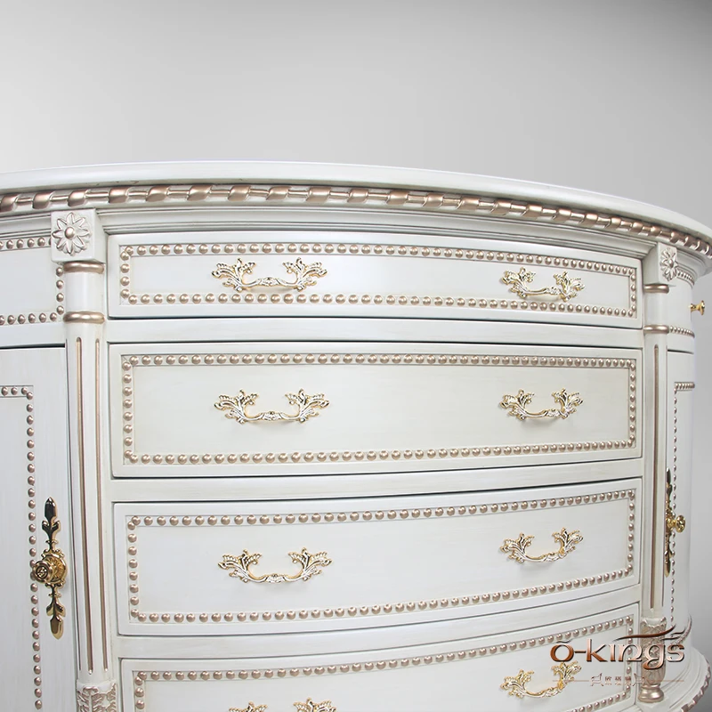 Hot sale European console cabinet hand carved Living room furniture decorative cabinet