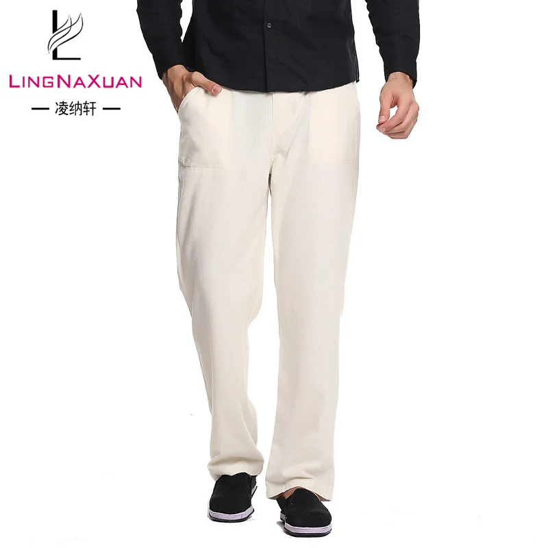 
2019 New design Wholesale 100% Linen casual man pants 