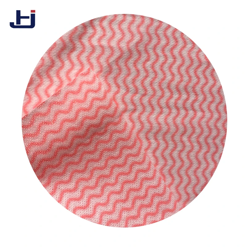 Wave print non woven technical spunlace fabric  for dry wipes , spunlace nonwoven fabric for wipes