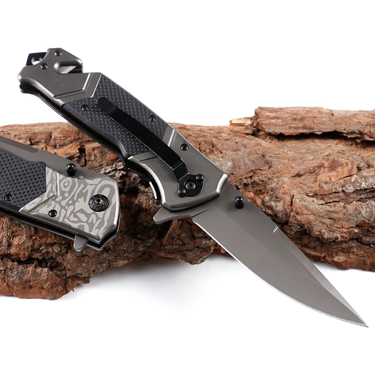 Multi purpose folding pocket knife survival rescue knife with 3D printing handle