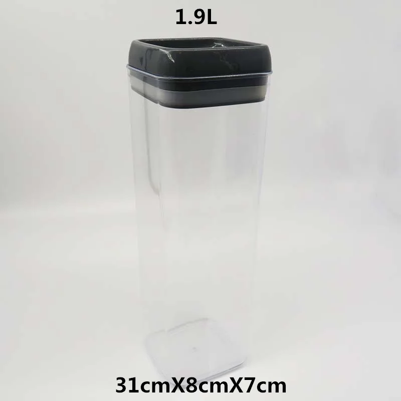 Big Small Airtight Plastic Food Storage Containers with Lids Set of 4 Kitchen Canisters for Candy Cookie Rice and Spice Jars