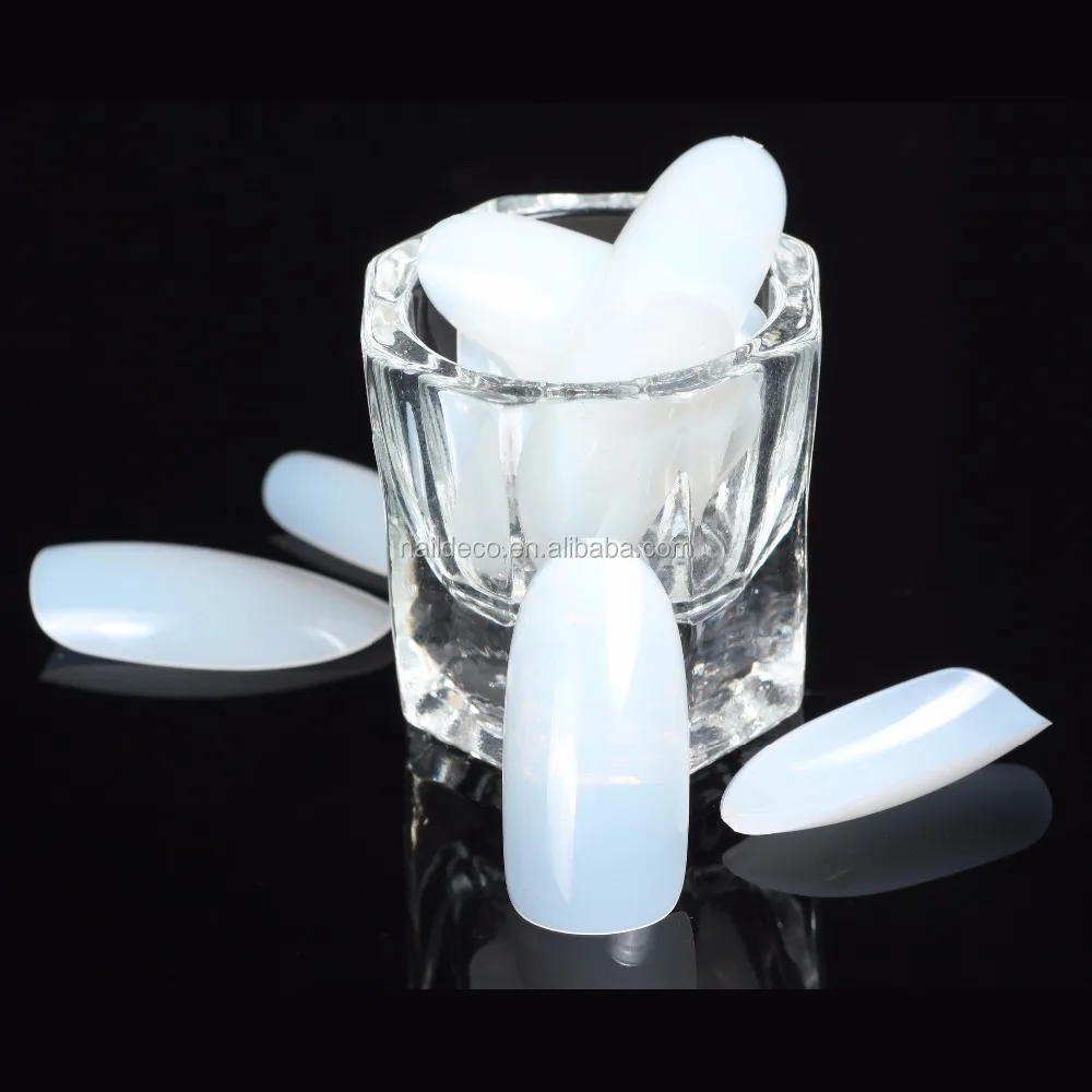 2024 NEW Long Oval Fake Artificial Natural Plain Christmas PVC Box Design Finger ABS 10 Sizes Nadeco Nails