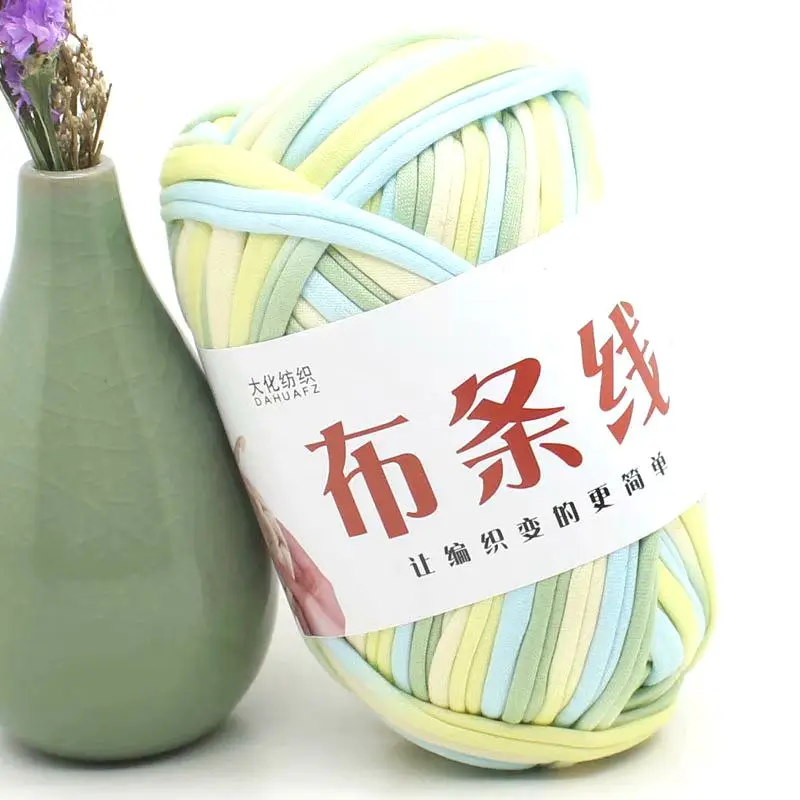 
Wuge manufacturer cheap price 100 polyester crochet tshirt yarn for knitting 