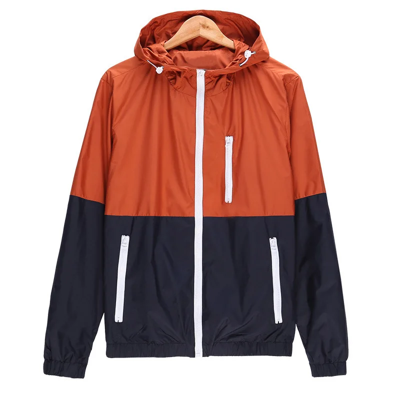 
Wholesale Hooded windbreaker rain jacket for men 