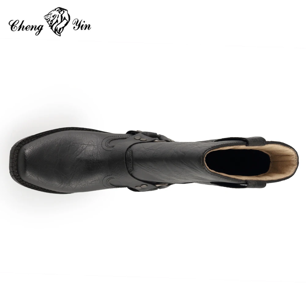 Модные детские ковбойские ботинки с квадратным носком, черного цвета, детская обувь с индивидуальным дизайном, Детские ботильоны, обувь для девочек для детей, оптовая продажа