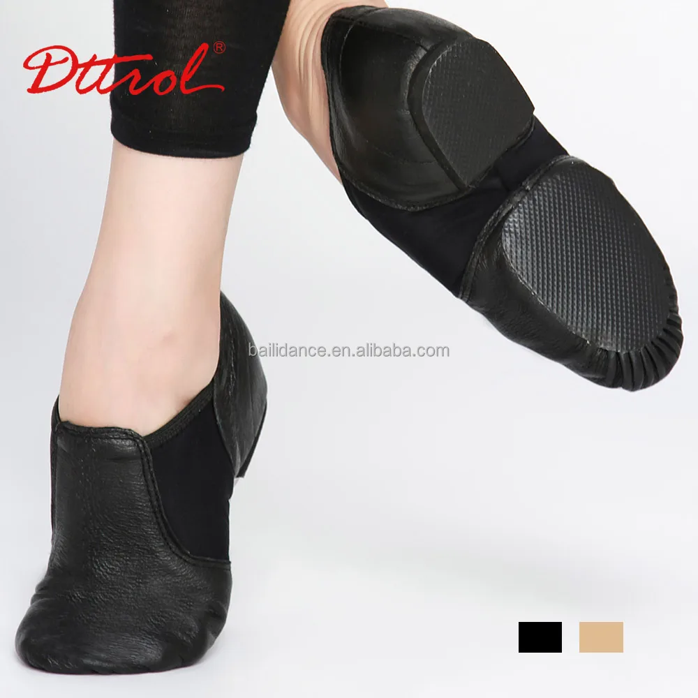 
D004716 Dttrol dance genuine leather black jazz shoes 