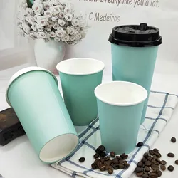 Eco friendly Disposable Pla Lined  Paper Coffee Cup With Lid