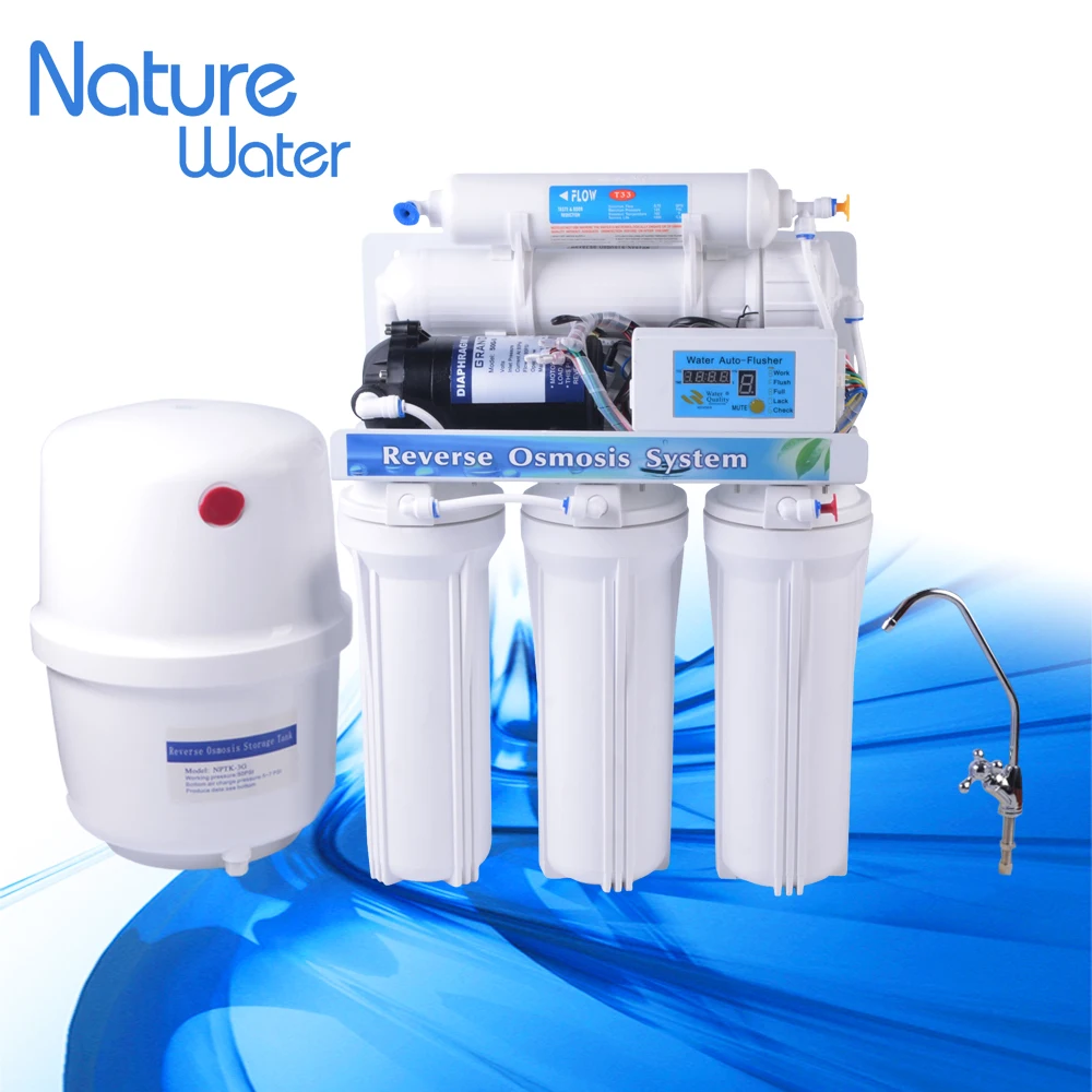 5 stage auto flush controller water filtration NW-RO50-D1