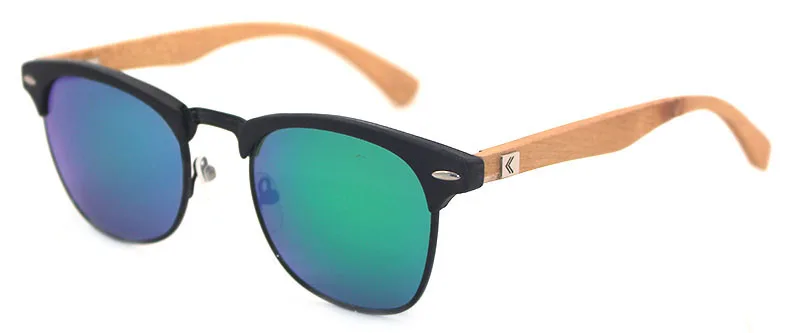 Vintage high standard 100% UV400 sustainable plastic bamboo wood sunglasses