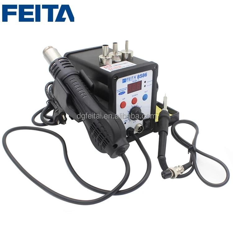 FEITA 8586 Hot Air Gun and Soldering Iron 2 in 1 Electric Soldering Station